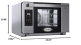 XAFT-03HS-LD Bakerlux LED Panel Heavy-Duty Countertop Convection Oven with Digital Controls and Humidity, Stainless