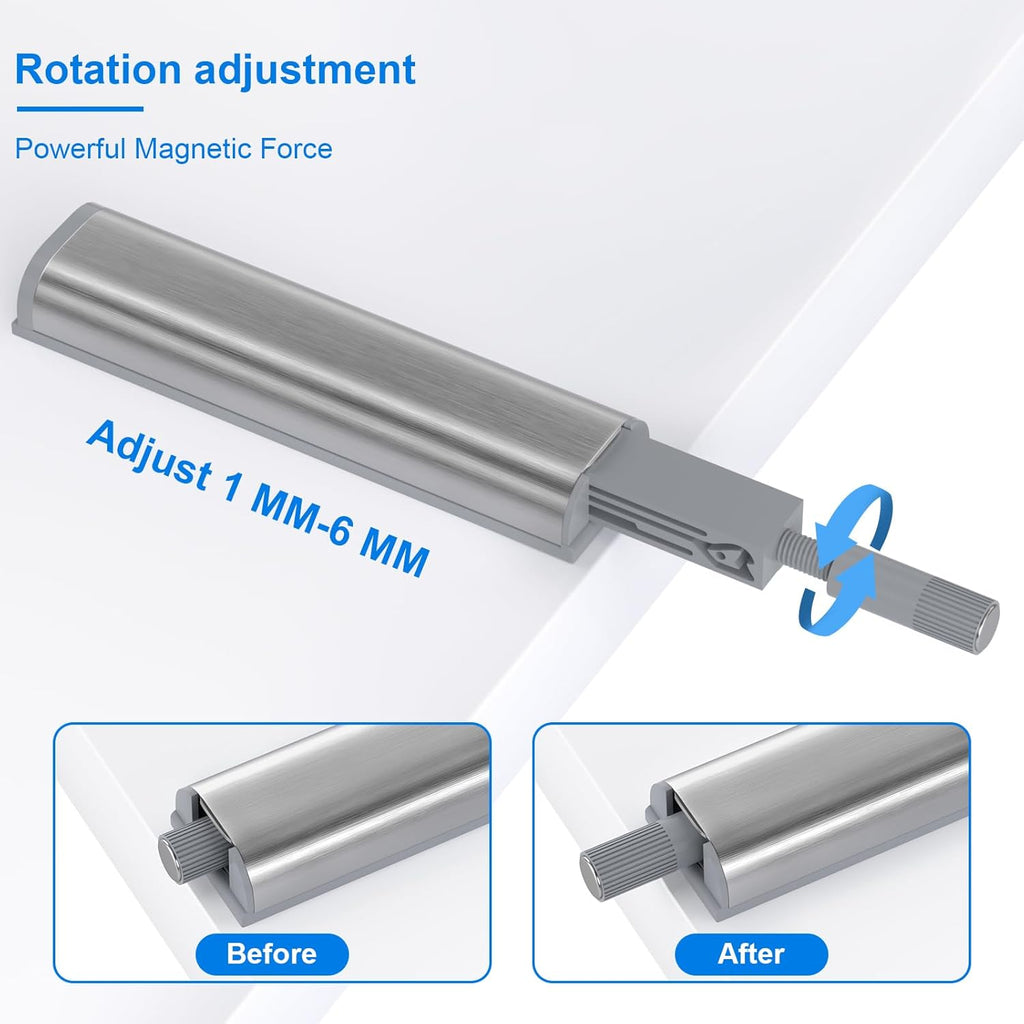 Cabinet Latch Magnetic Push Catch 20 Pack Push to Open Cabinet Hardware Spring Release Push Touch Latch Heavy Duty