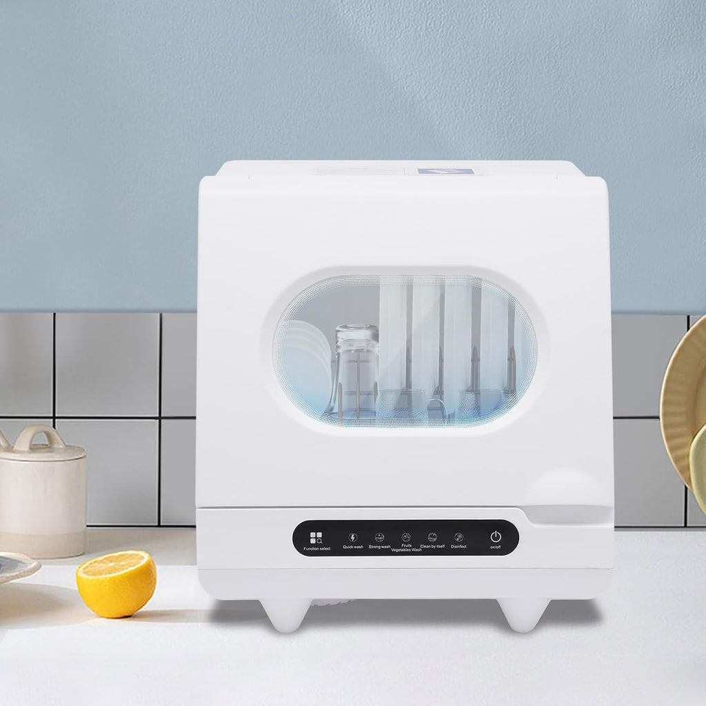 Portable Countertop Dishwasher with Inlet and Drainage Pipe