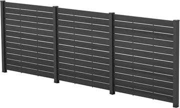 50" W x 48" H Privacy Screens Fence Panel Specifically for Hard Surfaces, Aluminum Post, Air Conditioner Fence Panels