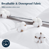 Premium Goose Down Fiber Comforter Queen, 420TC 100% Australian Cotton Shell