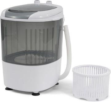 Mini Spin Dryer Portable Washing Machine, Compact Laundry for Home, Apartment, RV, Gray