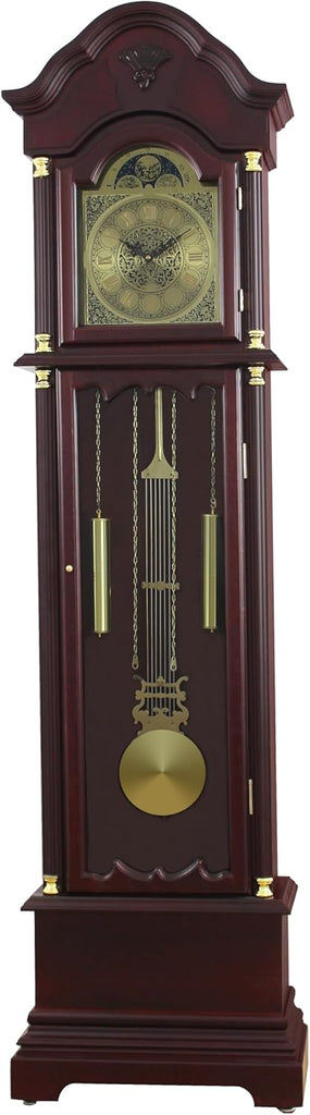 72" Floor Standing Grandfather Clock Cherry Finish