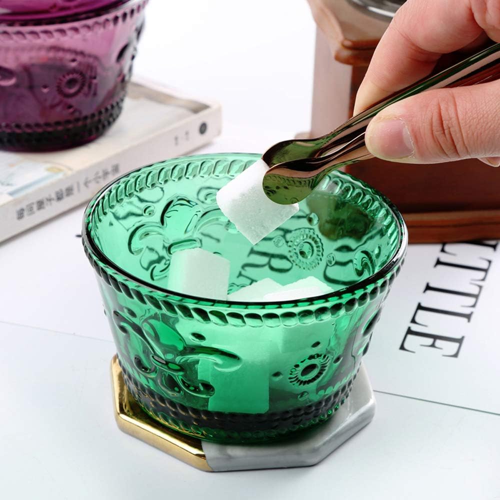 European Retro Nostalgic Three-Dimensional Relief Color Glass Jar Candy Jar Seasoning Jar With Lid