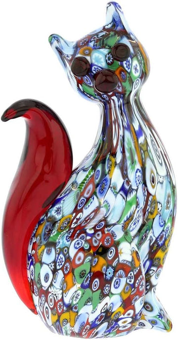 Millefiori Cat Sculpture