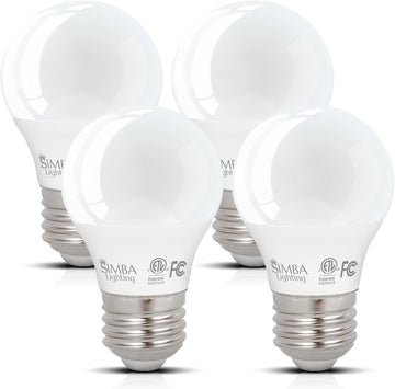LED A15 5W 120V ETL Listed Light Bulbs E26, 3000K, 4 Pack