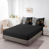 Erosebridal King and Queen Bed in a Bag King Comforter Set 7 Pieces,Her King and His Queen Crown Sheet Set,Romantic