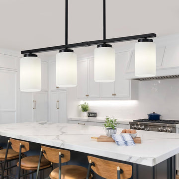 30'' Island Lights Black Chandelier Dining Room Light Fixtures