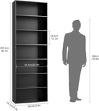 82" Tall Bookshelf, 7-Tier Open Shelves Bookcase, Freestanding Display Storage Shelves