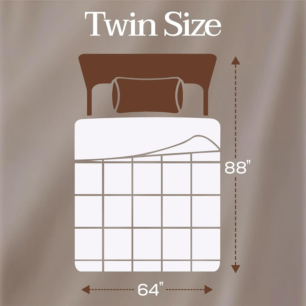 Twin Comforter, Duvet Insert, White, 64 x 88 Inches