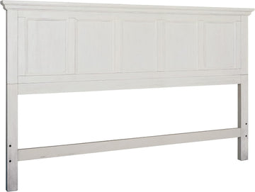Farmhouse Basics King Headboard Only, Rustic White Finish