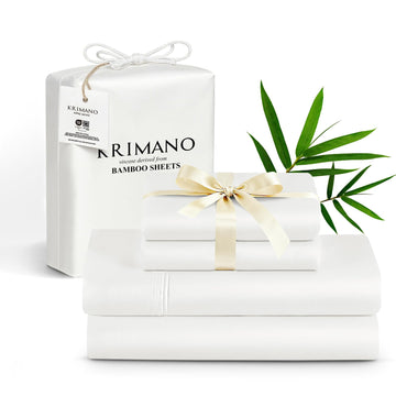 Bamboo Viscose Sheet Set Queen Size, Cooling Sheets Bed Set
