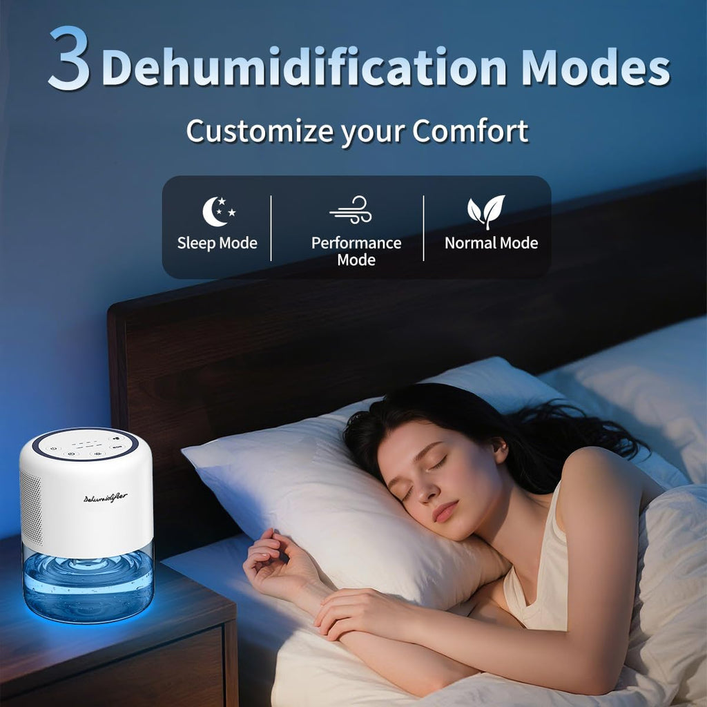 44oz(1.3L) Small Dehumidifier for Home Auto