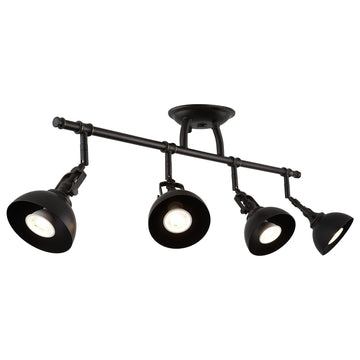 Broadway 30" Modern Industrial 4-Light Fixed Track Lighting Kit
