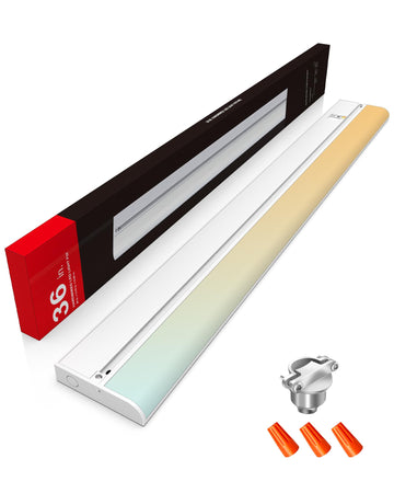 36'' Hardwired Under Cabinet Lighting, 3 Color Settings - 2700K/4000K/5000K