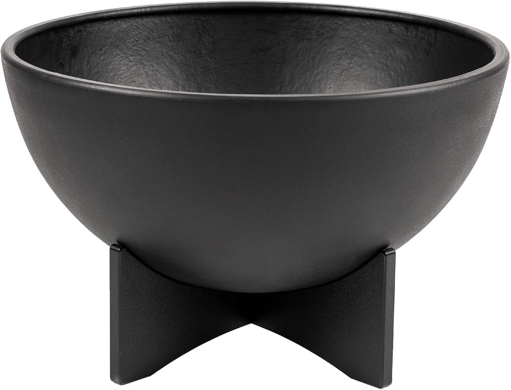 36" Massive Outdoor Solerno Garden Planter, Made from 100% Recycled Material, Weather-Resistant, Black - Durable