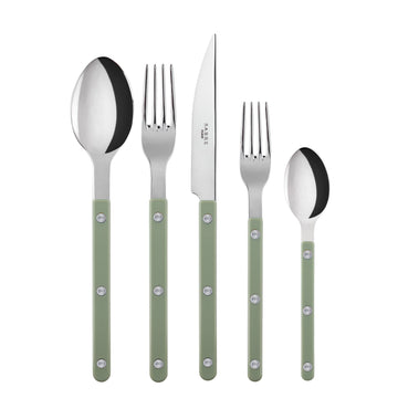 20-Piece Flatware Set for 4 - Bistrot Collection - Knife, Fork, Soup Spoon, Teaspoon & Dessert Fork - Stainless Steel
