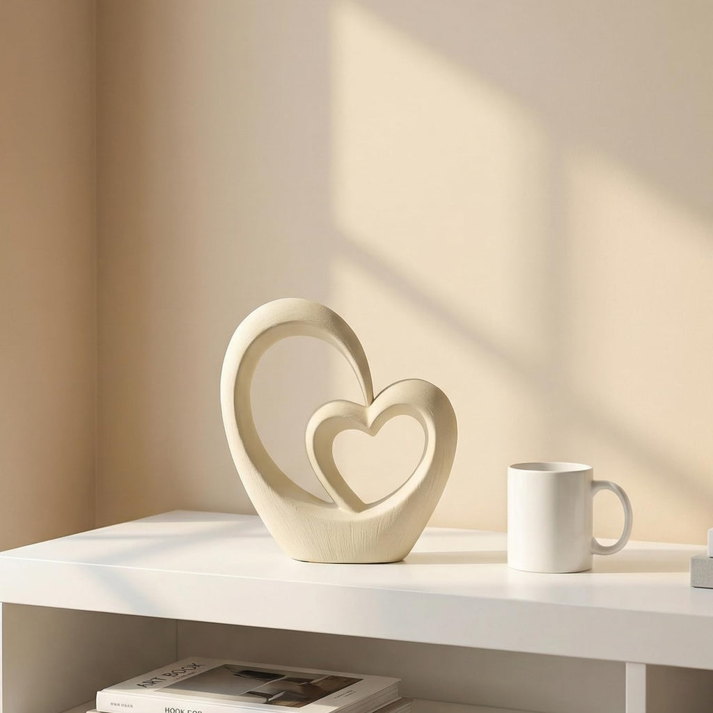 Ceramic Statue Home Decor Aesthetic Abstract Brushed Finish Sculpture Modern Decorative Statues Bedroom Bookshelf