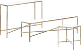 Couture Collection Jessa Brass/Glass Top Rectangle Coffee Table (Fully Assembled)