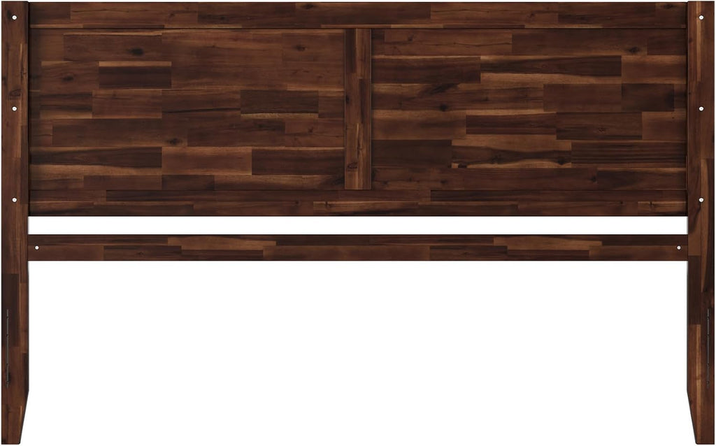 King Solid Wood Rustic Farmhouse Headboard, Barnwood