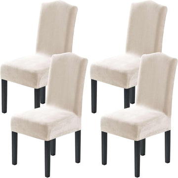 Dining Chair Covers Velvet Stretch Chair Covers for Dining Room Set of 4 Parson Chair Slipcovers
