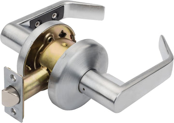 Passage Door Lever Lockset, ADA Compliant, Light Duty Non-Locking Handle or Closet Use, Satin Chrome Finish