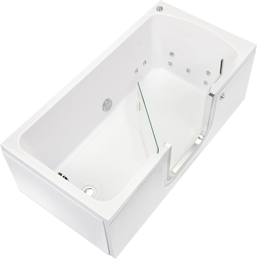 Ella Laydown 30x60 Hydro Massage Walk in Bathtub Left Drain