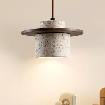 Japanese Wabi Sabi Stone Pendant Light 7.9in Small Chandelier