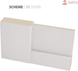 Modern Pocket Door 32 x 84 with Frames | Quadro 4111 White Ash | Kit Trims Rail Hardware | Solid MDF