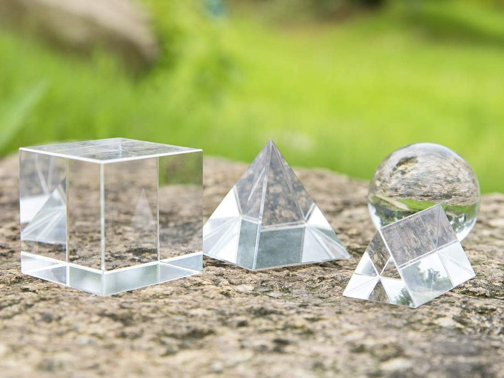 4 Pack K9 Optical Crystal Photography Prism Set for Teaching - Photography Accessory, Include 50mm Crystal Ball