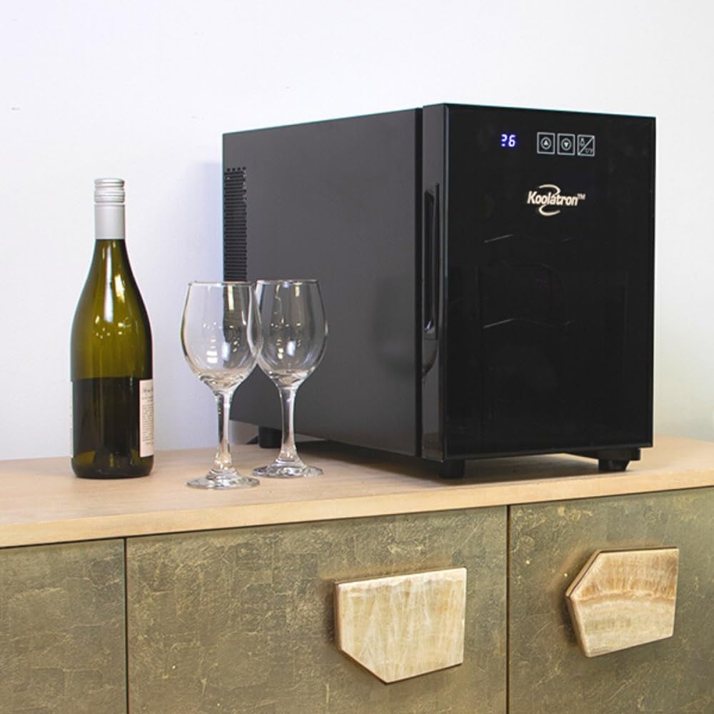 6 Bottle Wine Fridge - Freestanding Wine Cooler with Glass Door, 0.6 cu ft (16 L
