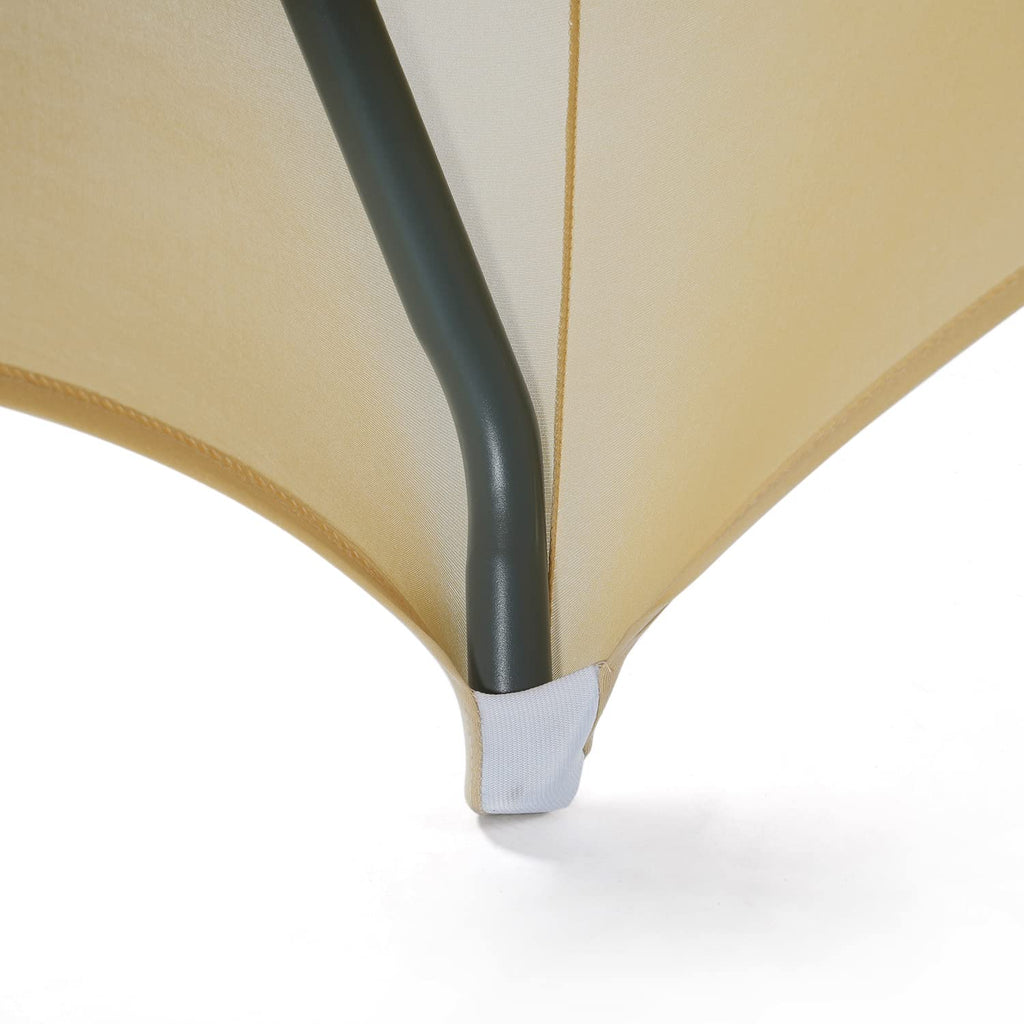 8FT Spandex Table Cover Rectangular Stretch Spandex Tablecloth (Champagne, 8FT)