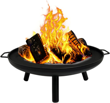 23 in Outdoor - Wood Burning Fire Pit - Durable Alloy Steel Fire Pits for Outside - Small Fire Pit