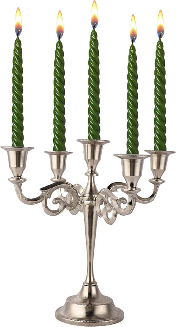 5 Arm Candelabra Taper Candle Holders Decorations Indoor Kitchen Décor Table Candles Candlestick Candelabra