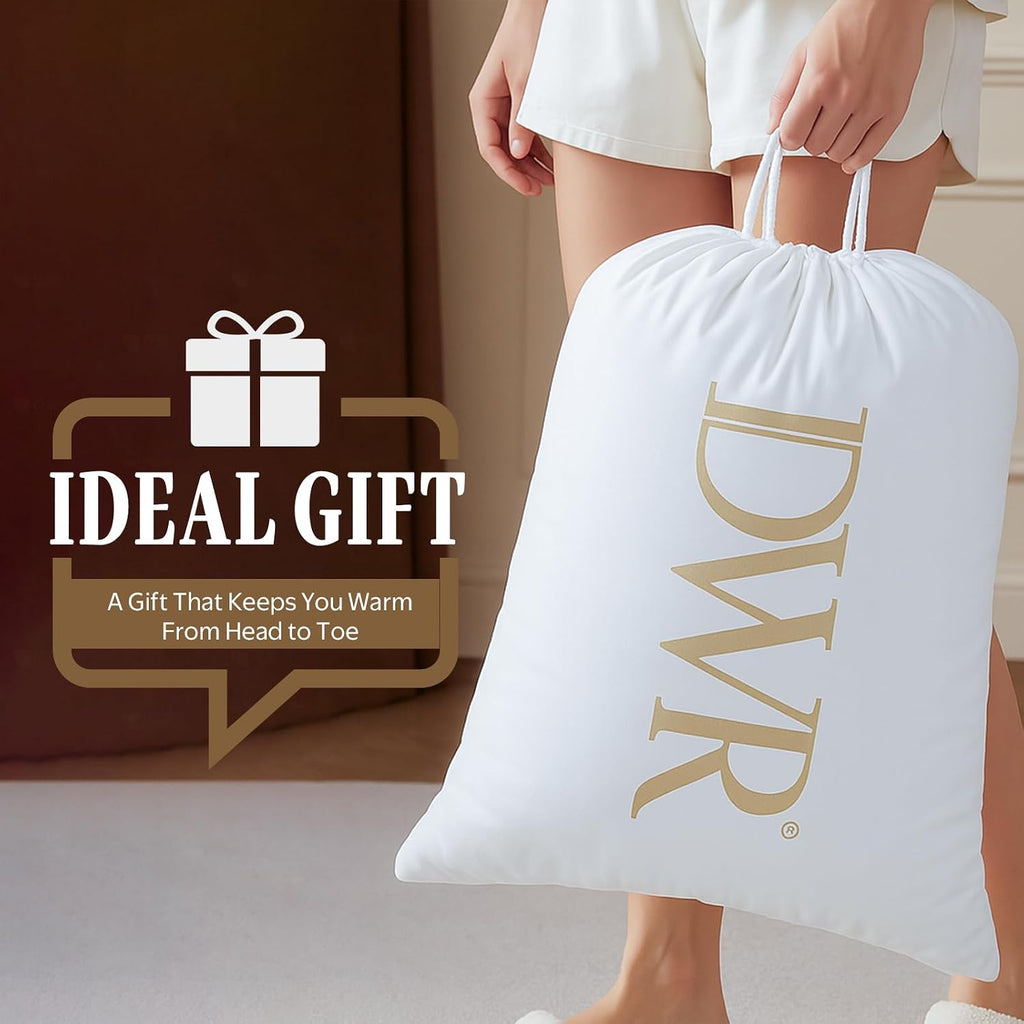 DWR Feather Down Fiber Comforter/Duvet Insert, Twin 68x90, All Season