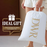 Luxury Feather Down Fiber Comforter King, Ultra-Soft Egyptian Cotton-Blend Fabric