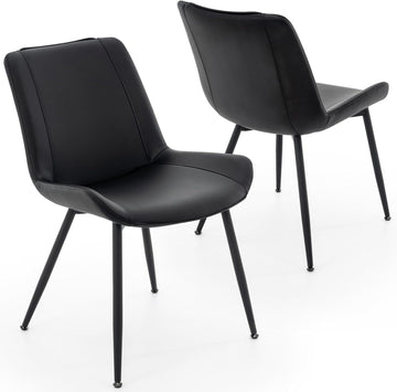 Dining Chairs Set of 2, PU Leather Modern Armless Kitchen Dining Room Chairs