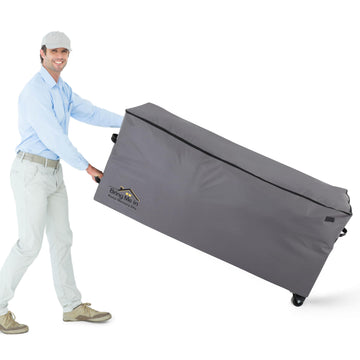 Rolling Cushion Storage Bags with Wheel and Handle, Large Storage Container for Furniture Pillow Christmas Tree 7.5