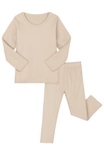 Baby Toddler Boys Girls Cotton Long Sleeve Shirt and Legging Set Kids Ribbed Basic Pant Piece for Daily Life