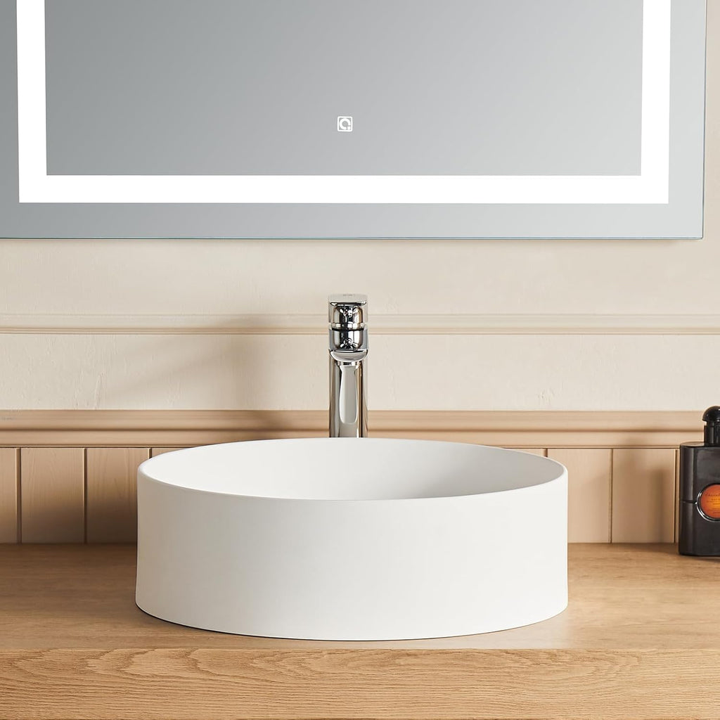 17.7 Inch Round Bathroom Vessel Sink