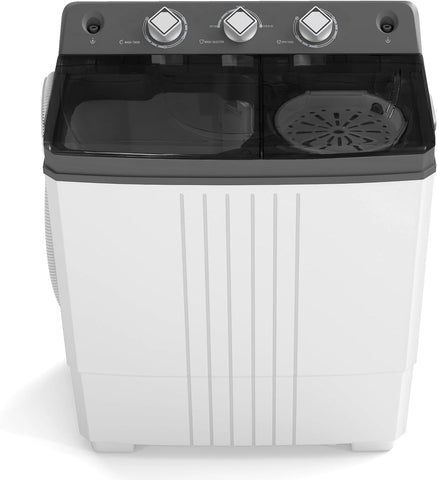 Portable Washing Machine, Twin Tub 20 Lbs Capacity with Drain Pump, Laundry Washer 12 Lbs and Spinner 8 Lbs with Timer