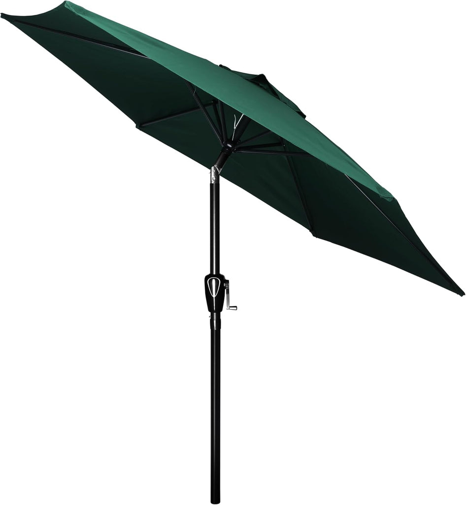 9' Patio Umbrella Outdoor Table Market Yard Umbrella with Push Button Tilt/Crank - Green