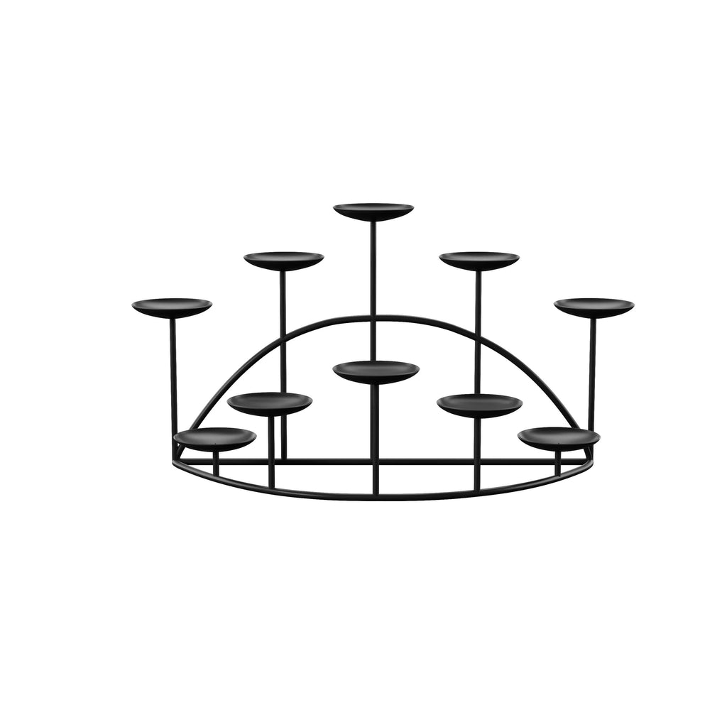 Redway Candelabra - Transitional Design, Black Metal - Fully Assembled - Ideal, Family Room