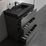 36 Inch Bathroom Vanity with Sink with Overflow, Large Storage Small Vanity for Modern Bathroom