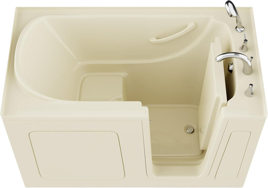 Tubs Series Wide Opening Door Right Drain Quick Fill Walk-In Soaking Tub in Biscuit Finish 32 in. x 60 in. | AMZ3260RBS