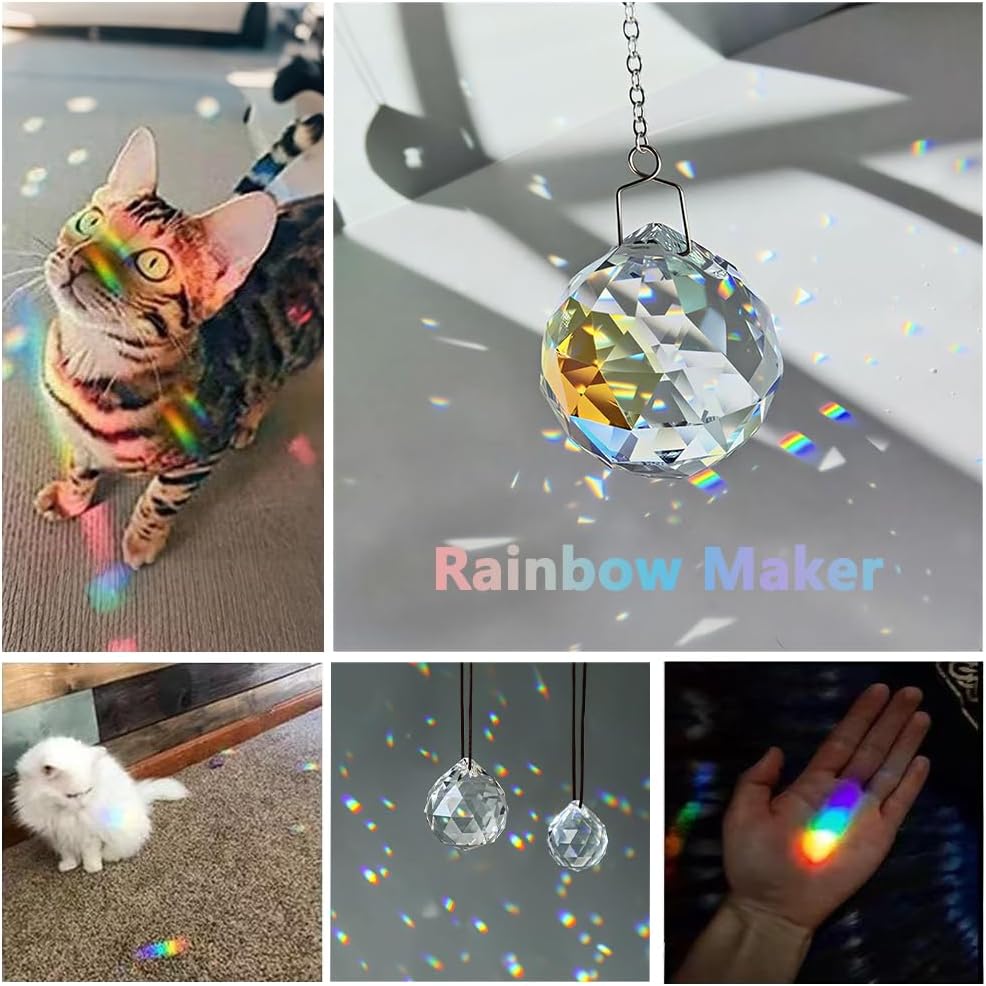 Crystal Prism Ball Sun Catcher - 24 Pack 20mm Hanging Decor for Windows, Wedding, Home, Feng Shui