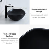 22" x 15.7'' Large Matte Black Oval Vessel Sink with Pop Up Drain,Bathroom Vessel Sinks,Bathroom Sinks Above