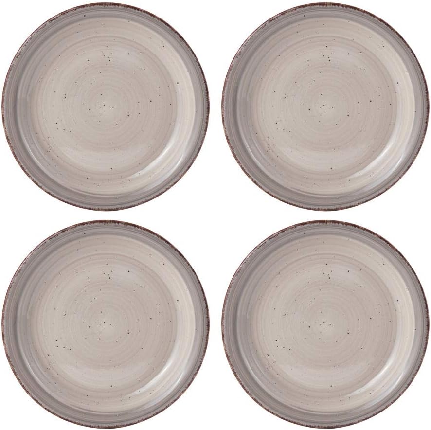 Sadie 16-Piece Cream Dinnerware Set, Service for 4, Durable Stoneware Plates and Bowls with Classic Design