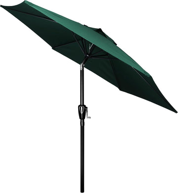 9' Patio Umbrella Outdoor Table Market Yard Umbrella with Push Button Tilt/Crank - Green