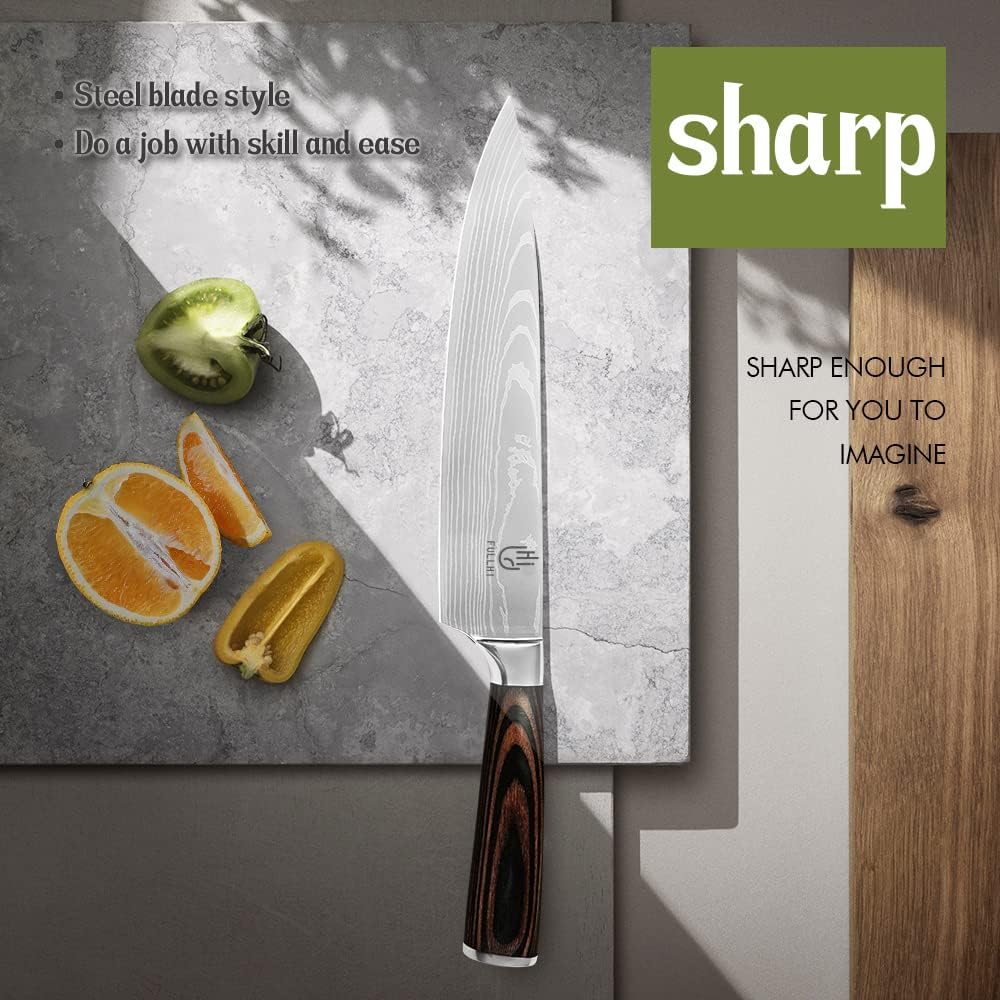 Knife Set, 14pcs Japanese Knives Set, Premium German Stainless Steel chef Knife Set